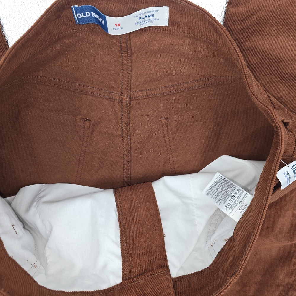 NWT Old Navy Size 14P Women's Rust Corduroy Pants - Picture 5 of 13